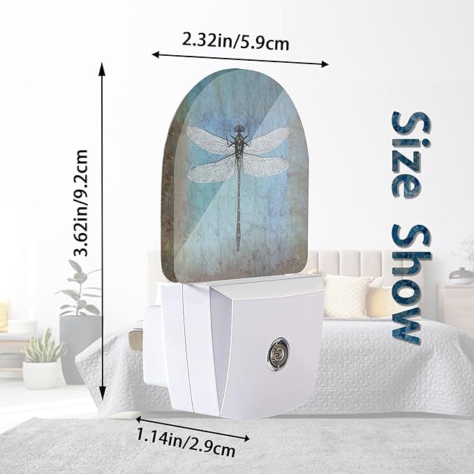 Axxitude Vintage Dragonfly Night Lights Plug into Wall - Image 3