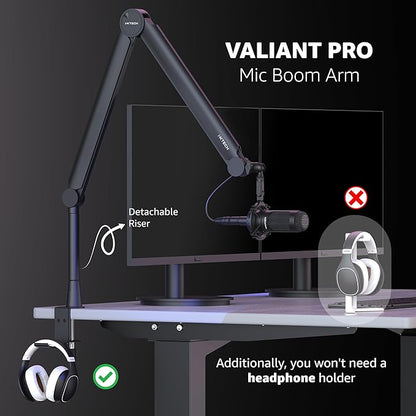 IXTECH Mic Arm Boom Arm 360° Rotatable Microphone Boom Arm Mic Boom Arm - Image 5