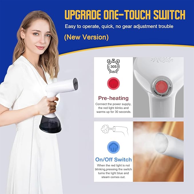 Rolipo Steamer for Clothes 1350W, Clothes Steamer for Home, Upgraded 400ML - Image 6