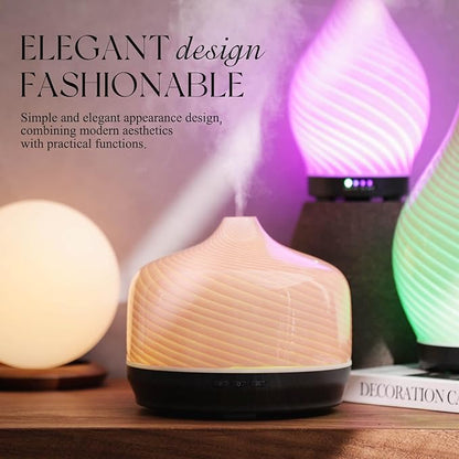 Porseme 500ml Glass Essential Oil Diffuser Aromatherapy Ultrasonic Cool Mist - Image 4