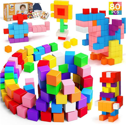 80PCS Magnetic Blocks, Magnetic Building Blocks - Image 9