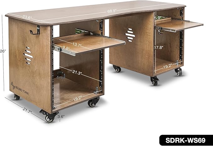Sound Town DIY Music Studio Rack Desk Workstation - Image 5