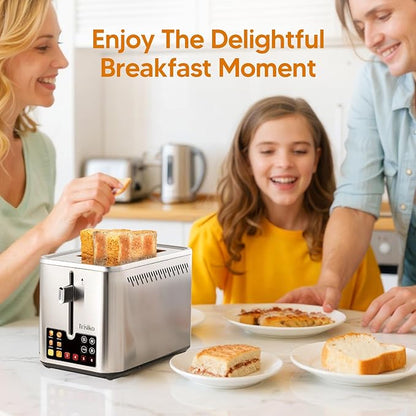 Trisiko® Touch Screen Toaster 2 Slice, Stainless Steel Smart Toaster - Image 2