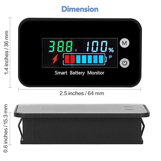 IPX7 Waterproof Battery Monitor12v 24v 36v 48v 60v 72v, Car Motorcycle Golf - Image 5