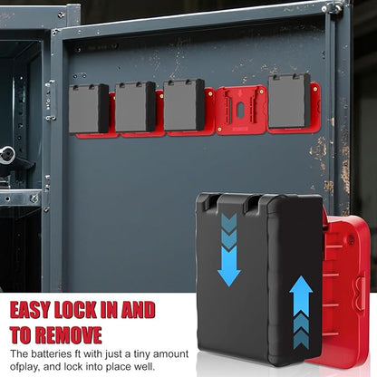 Battery Holder Compatible for Milwaukee 18V Battery, Wall Mount Batteries - Image 4