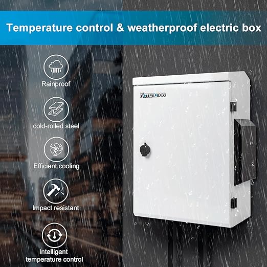 Outdoor Electrical Box with Thermostat and Fan, Cold-Rolled Steel Plate - Image 2