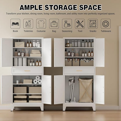 COFaR 71" Tall Kitchen Pantry, Farmhouse Storage Cabinet - Image 8