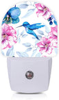 Axxitude Hummingbird Pink Flower Night Lights Plug into Wall by Axxitude