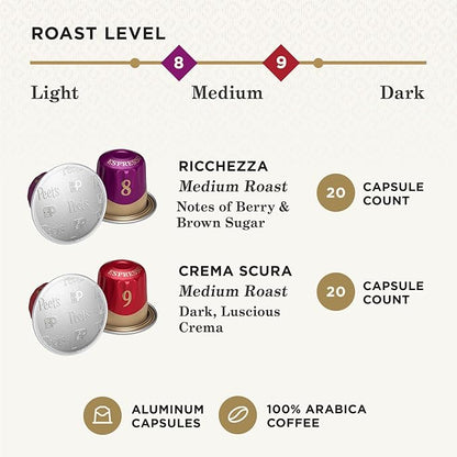 Peet's Coffee, Medium Roast Espresso Capsules Variety Pack, Compatible - Image 3