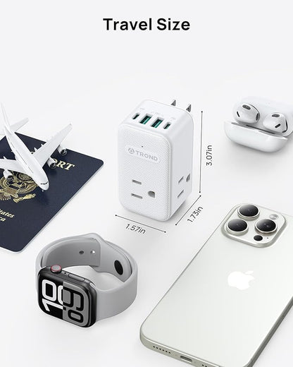 TROND Outlet Extender with 360 Rotating Plug, 3 AC Outlet Splitter with 2 PD - Image 2