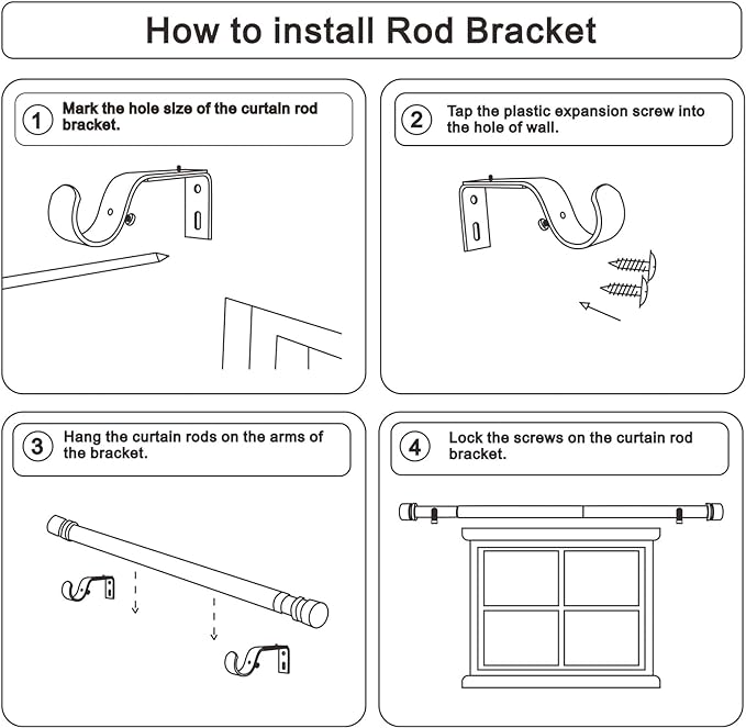 Latest Curtain Rods for Windows 28 to 48 Inches Length Adjustable 1 Inch - Image 7
