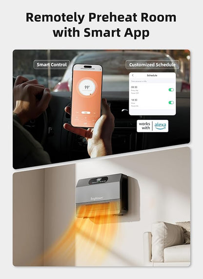 Brightown Wall Heater for Indoor Use, Space Heater - Image 3