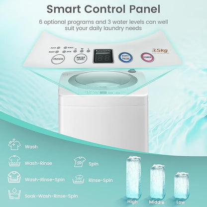 COSTWAY Washer and Dryer Combo Set, 8Lbs Capacity Portable Washing Machine - Image 7