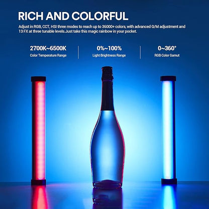 Godox TL30 RGB Tube Light, CRI 97+ TLCI 99+ Handheld Full Color LED Video Light - Image 2