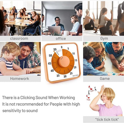 Secura 7.5 Inch Visual Timer, 60 Minute Oversize Countdown Visual Timer - Image 5