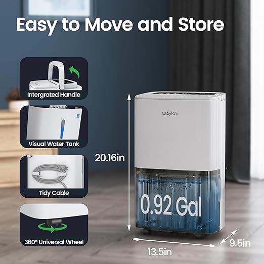 Waykar Max 80 Pint/D Energy Star Home Dehumidifier - Image 8