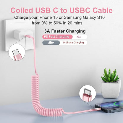 USB C to USB C Cable, CarPlay iPhone USB-C Cable/Android Auto USB C Cord - Image 2