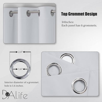 DUALIFE Grommet Doorway Closet Curtains - Image 3