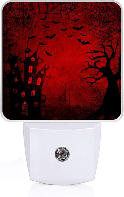 GANTINIR Halloween Night Light, Plug-into Red Black Red Black Bats Spider Ghost by Unknown