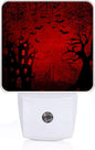 GANTINIR Halloween Night Light, Plug-into Red Black Red Black Bats Spider Ghost by Unknown