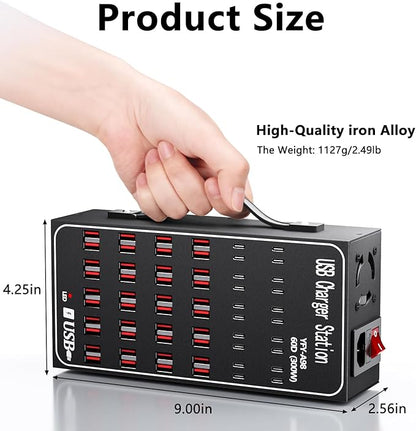 300W USB Charging Station, 60 Port USB C Charger Block, USB Charger hub - Image 5
