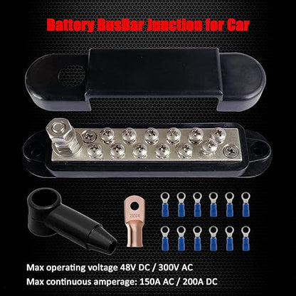 1/4" Stud Power Distribution Block Bus Bar - Image 2
