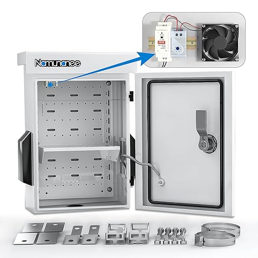 Outdoor Electrical Box with Thermostat and Fan, Cold-Rolled Steel Plate by Namunanee