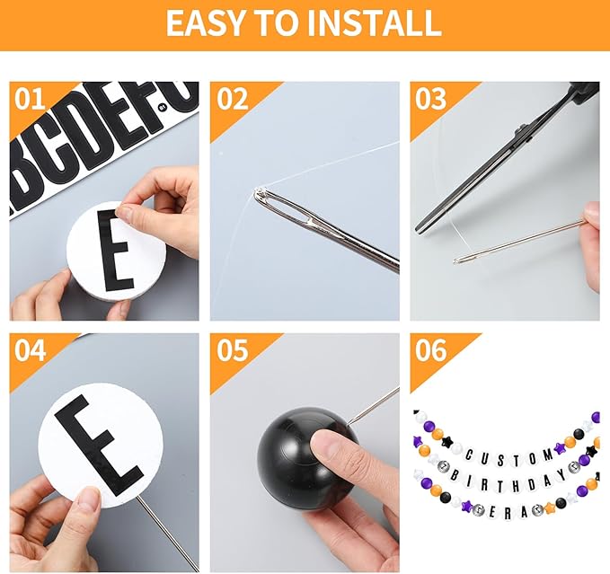 Giant Friendship Bracelet Garland Kit, DIY Birthday Banner with Letters Ball ...