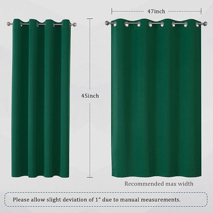 DUALIFE Emerald Green Blackout Curtains - Image 6