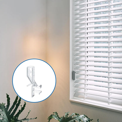 30 Pcs Hidden Channel Valance Clips 1-7/8 Inch Clear Plastic Blinds Clips for Valance, Replacement Clip with a Groove for Blinds Wood & Faux Wood Window Blinds