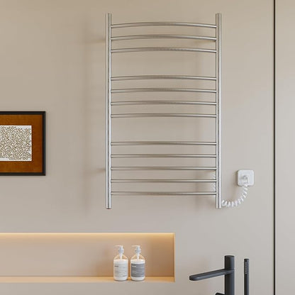 HEATGENE Towel Warmer Wall Mount Electric Plug-in/Hardwired Heated Towel Rack - Image 6