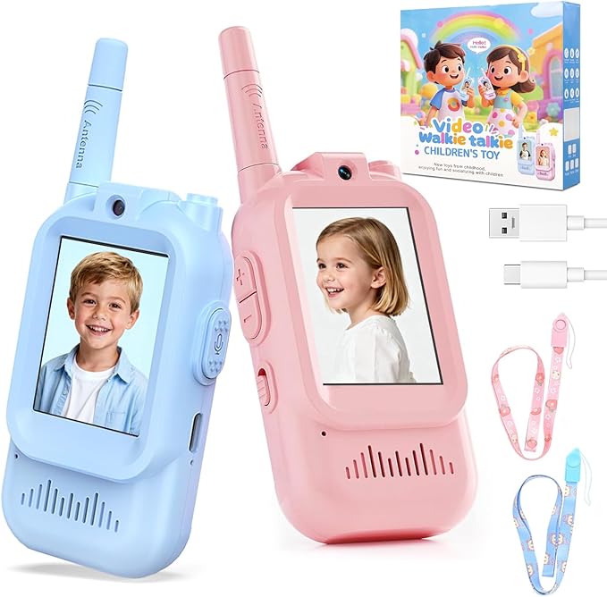 Video Walkie Talkies for Kids, 2 Pack Rechargeable Kids Walkie Talkies by Unknown