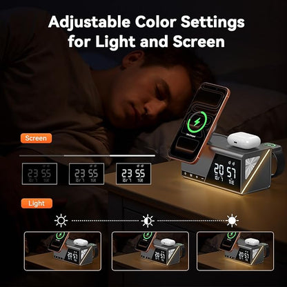 TobenONE 6-in-1 Alarm Clock Wireless Charging Station - Image 4