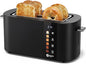 Toaster 4 Slice Wide Slot, Bagel Function, Long Slot, Stainless Steel, Touch by Balter