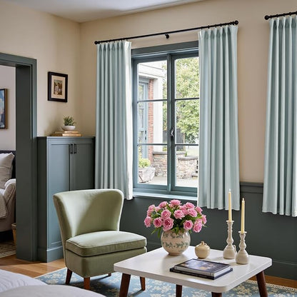 Lazzzy Velvet Blackout Curtains Thermal Insulated Room Window Drapes Super Soft - Image 6