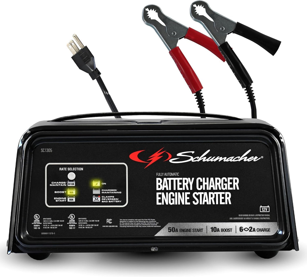 schumacher electric 6a car battery charger & maintainer, main product view