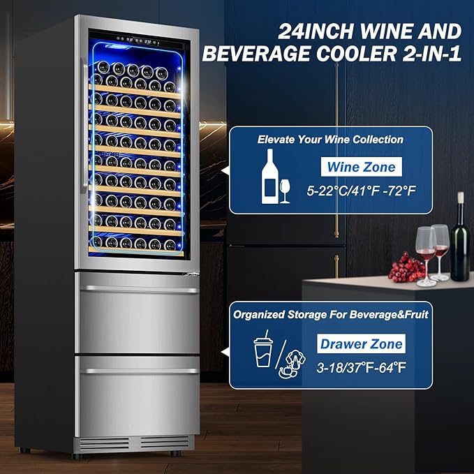 24 Inch Wide Wine and Beverage Refrigerator - Image 2