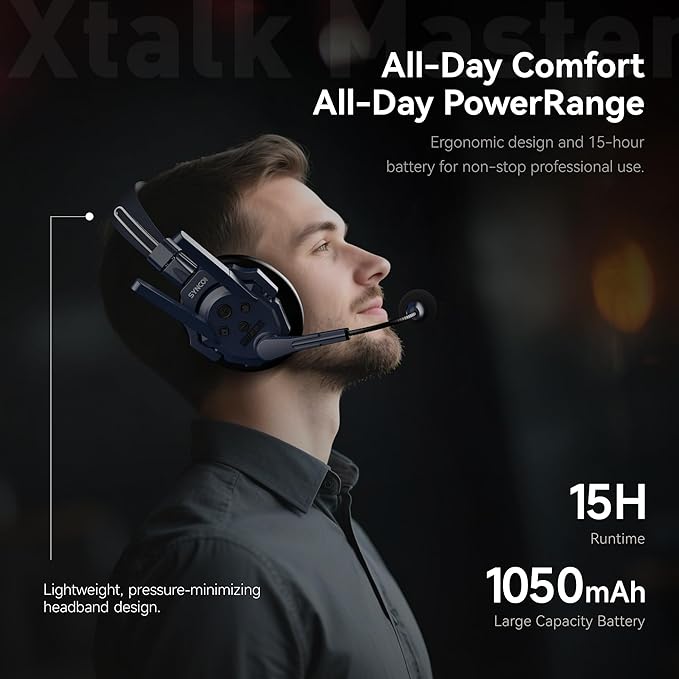 SYNCO Xtalk Master Wireless Intercom Headset System, 4 Person 2.4GHz - Image 9