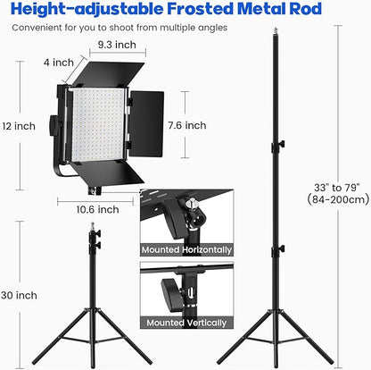 Photography Video Lighting Kit, Upgraded Bi-Color LED Video Studio Lights - Image 6