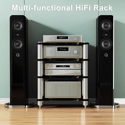 SQXLXDD 4-Tier AV Media Stand, Amplifier Rack Cabinet - Image 4