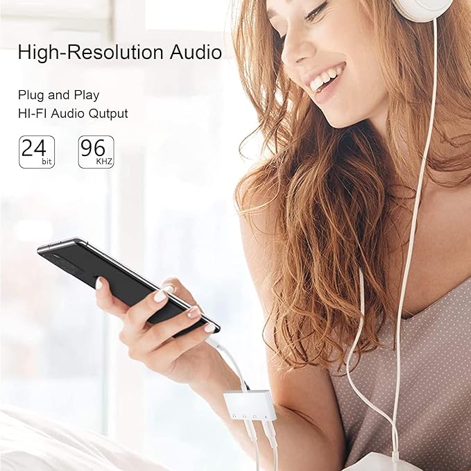 Unitrox 4 in 1 Headphone Splitter, iPhone Headphone Adapter + Dual 3.5mm - Image 5
