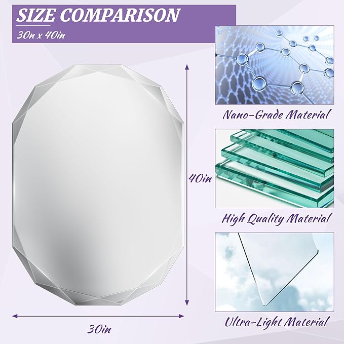 Bathroom Mirror for Wall, Bathroom Vanity Mirror, Wall Mount Vanity Mirrors - Image 5