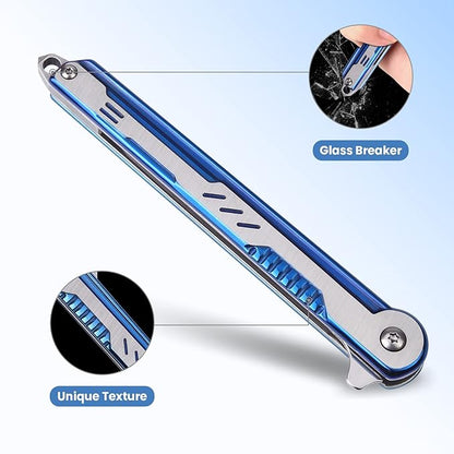 EDC Pocket Knife for Womens, Tanto Folding Knives - Image 3