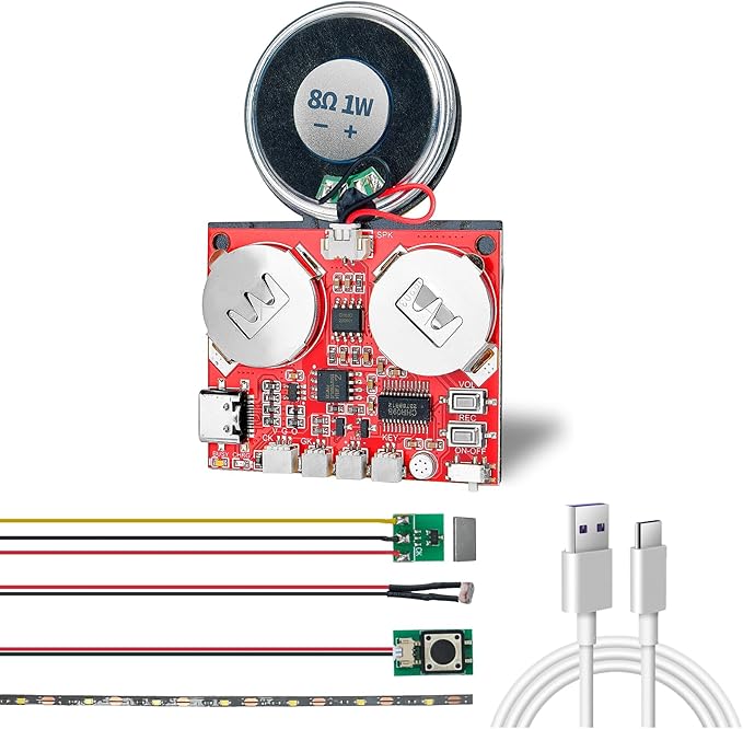 Sound Module, JRGKJCP 16MB Push Button, Light Control Activated Recordable by JRGKJCP