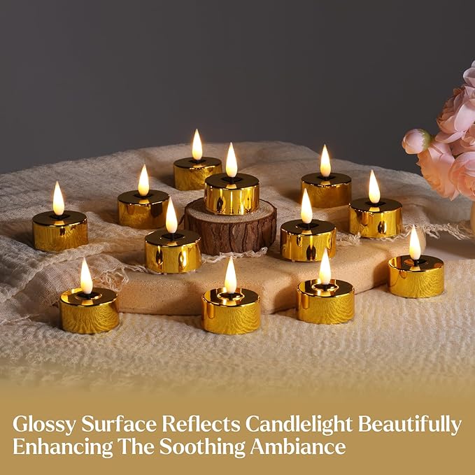 Eywamage Gold Christmas LED Tealights - Image 7