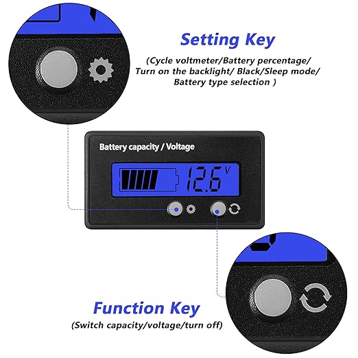 DC 12V 24V 36V 48V 60V 72V 84V Golf Cart Battery Meter - Image 3