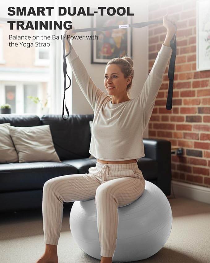 Trideer Exercise Ball for Yoga, Pilates & Fitness – Stability Ball Equipment - Image 5