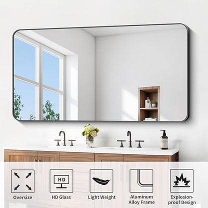 FORBATH Large Bathroom Mirror 72x36 Inches - Image 6
