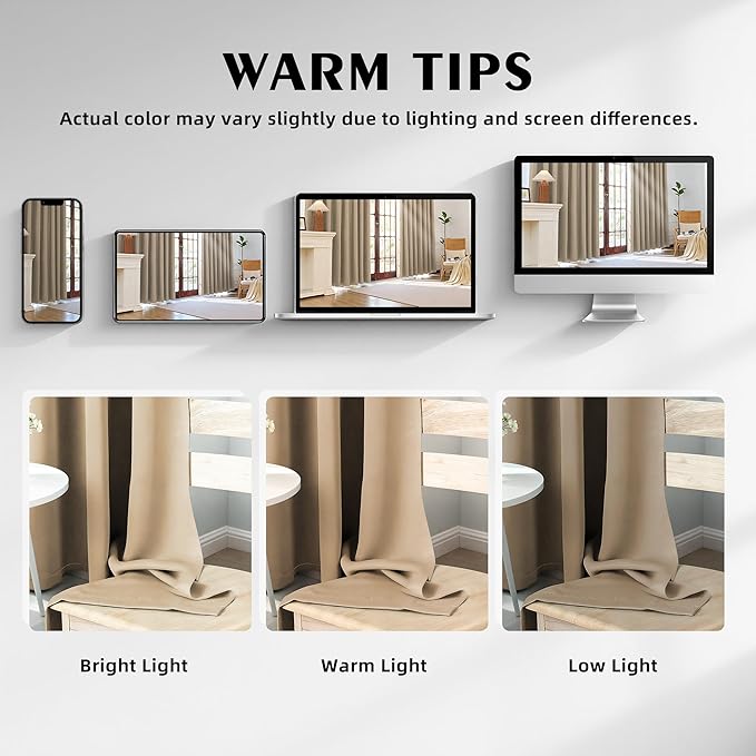 100% Blackout Curtains 63 Inch Length - Image 6