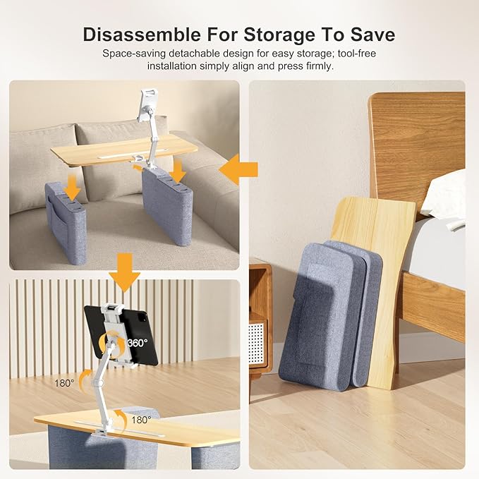 Lap Desk for Adults with Arm Rests, Ergonomic Laptop Pillow Stand for Bed - Image 8